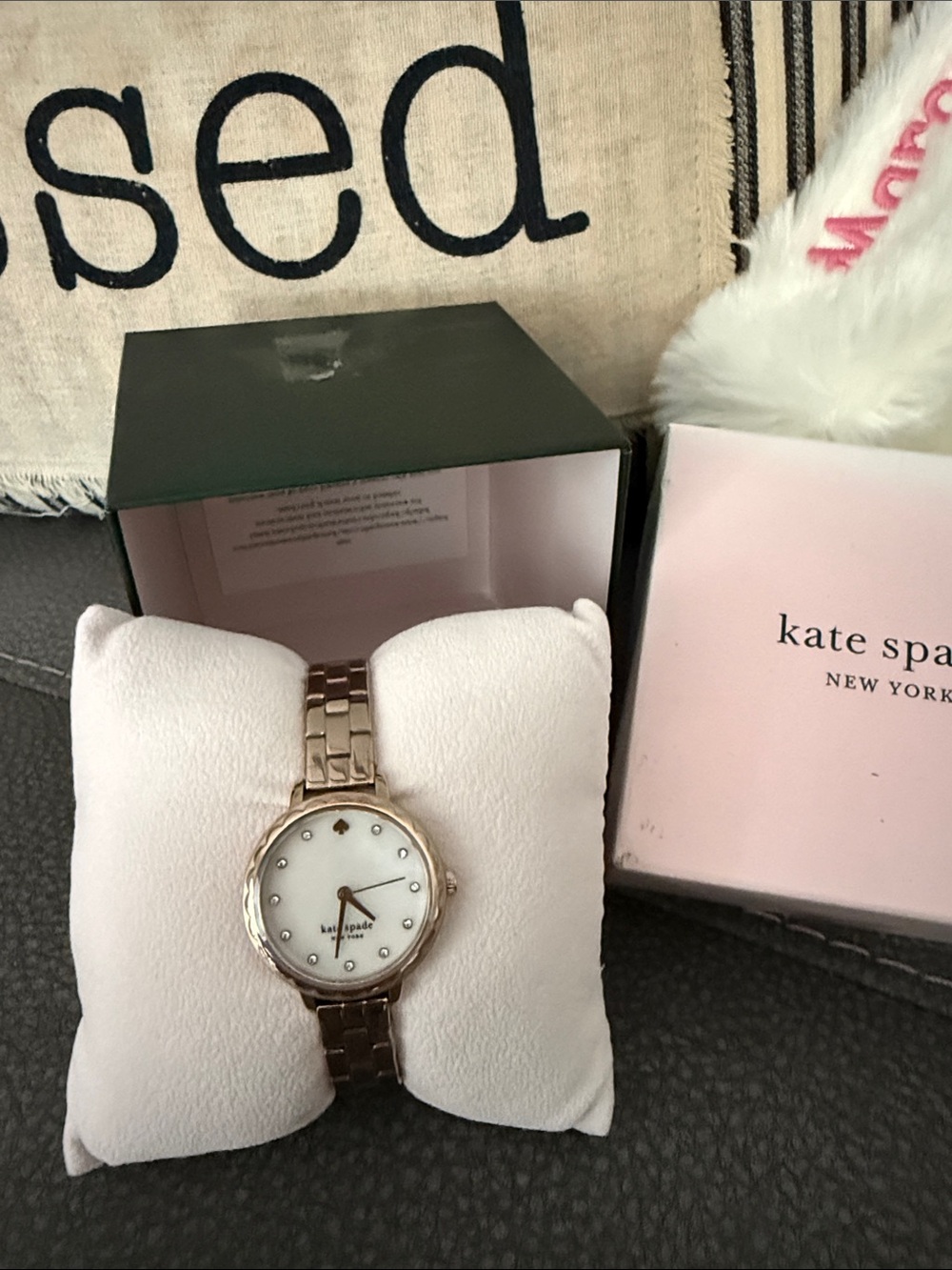 kate spade Rose Gold and White Women's Bracelet Watch